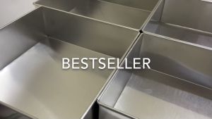 Square Fixed base aluminium cake mould (TINGGI 3”)/LOYANG PETAK/Acuan Kek/LoyangNon-live Bottom蛋糕模具