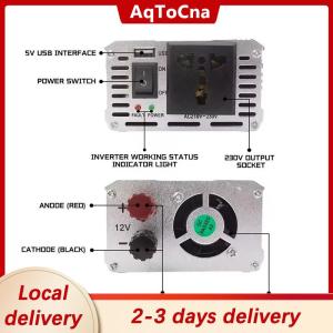 [COD] AqToCna Ship within 24 hours Car Inverter 12V TO 220W 500w 1000w Car Auto Inverter Power Supply Adapter Power Inverter DC 12V To AC 220V Car Solar Powder Inverter