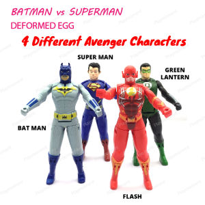 Deformed Egg JT7001 Bat man vs Super man Superhero Shocked The Market 4pcs (4 Different Designs) (Ready Stock)