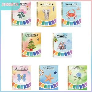 【SHGMYD】 สมุดระบายสีน้ำสมุดระบายสีชุดระบายสีสำหรับผู้เริ่มต้นเป็นมิตรต่อสิ่งแวดล้อมชุดระบายสีฉากธรรมชาติง่ายๆงานฝีมือศิลปะ