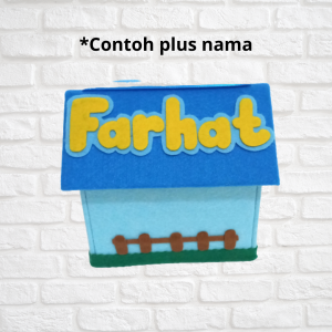 Celengan Anak Karakter Lucu Bisa Pake Nama Dari Kain Flanel Prakarya Sekolah Unik Dan Keren.