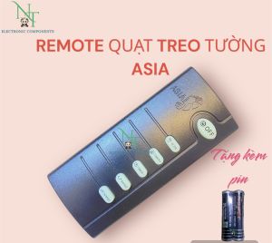 Remote Điều Khiển Quạt Treo Tường ASIA Màu Đen Tặng Kèm Pin - Phong Cách Đức