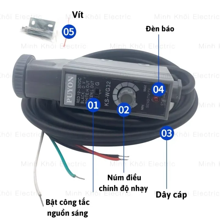 Cảm biến KS-C2,cảm biến màu điện tử KS-C2,cảm biến quang KSC2,cảm biến ...