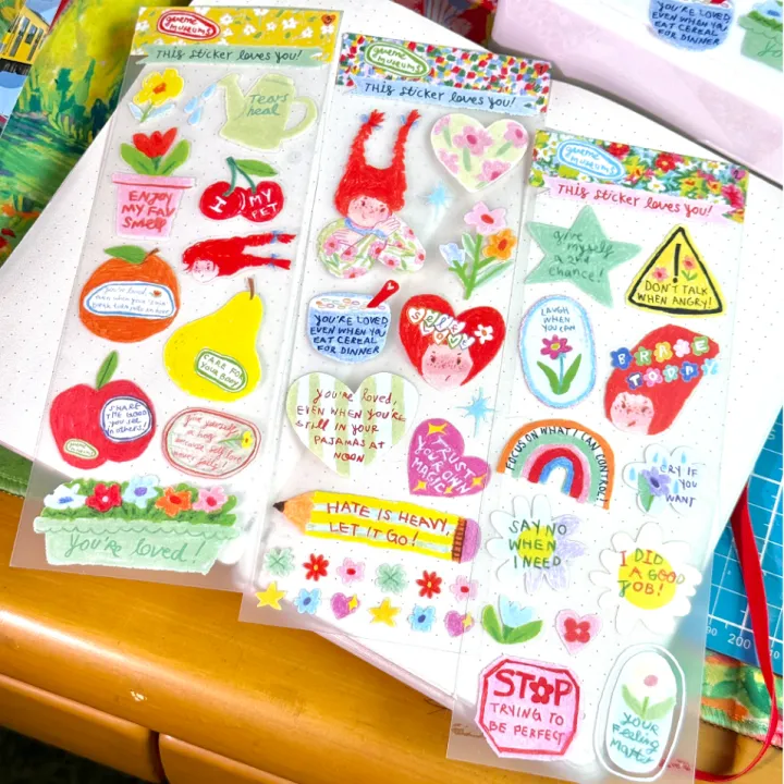 little moody sticker สติ๊กเกอร์น่ารักไดคัทพร้อมแปะ ทน กันน้ำ ...