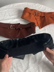 Waistband Womens Black Waistband Wide Elastic Elastic Waist Belt Corset Belt Female Designer Belts for Women Dresses Wide Stretch Cummerbunds Elastic Ceinture Femme Big Waistband