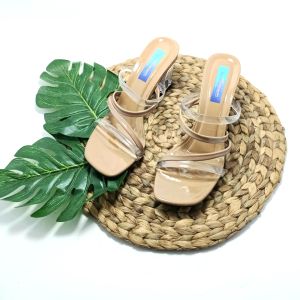 mqstars -Sandal Heel Wanita Tali Jelly Hak KacaTinggi 7cm Terbaru |Sendal Heels Pesta