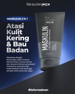 MASKULIN MS GLOW MEN - Bodylotion & Parfum Untuk Pria
