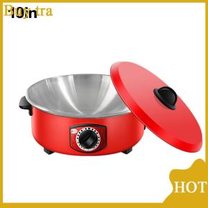 [Buytra] Electric Caldron Red Electric Frying Pan Steaming Boiling Stewing Multifunctional Electric Chafing Dish