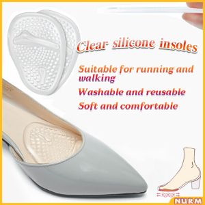 Nurm Reusable Women Clear Silicone High Heel Insoles Pad Foot (1 pair)Protection Anti Slip Shoe Insoles