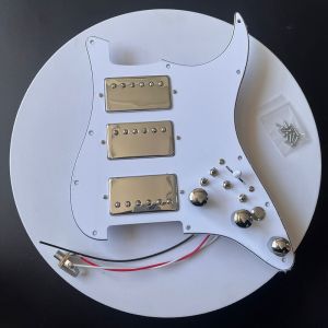 Prewired Loaded Guitar Stratocaster Pickguard HHH Pick Guard Kill Switch Output Mute Switch Alnico 5 Humbucker Pickups Multi Switch for Fender Electric Guitar Accessories