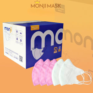 Combo 200 Chiếc Khẩu Trang 5D Monji 3 Lớp Vải Lọc Khuẩn Ngăn Bụi Ôm Sát Thoáng Khí.