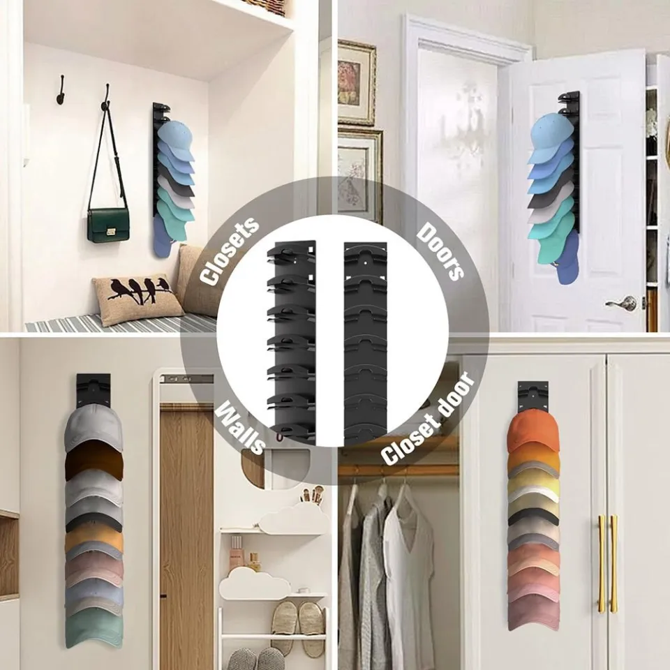 WEARXUNKANGDA Space Saving Hat Organizer for Baseball Caps for