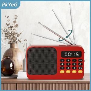 PkYeG Cầm Tay Có Thể Sạc Lại Kỹ Thuật Số USB MP3 Máy Nghe Nhạc Di Động Đài Phát Thanh Âm Nhạc Máy Nghe Nhạc Loa Thiết Bị Cung Cấp Với LED Hiển Thị Đài Phát Thanh