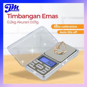 Timbangan Mini Digital Pocket Scale 200/001 gram Multifungsi Timbangan Emas Batu Akik