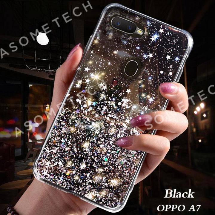Bling Glitter Star Powder Phone Case For OPPO A7 Shining