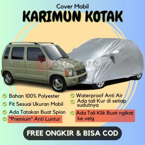 Cover Mobil KARIMUN KOTAK Premium Bahan 100% Polyester Anti Luntur aman Untuk Mobil Putih
