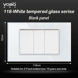 Vollia White 1/2/3/4 Gang 1/2 Way Wall Switch for Light 15amp Outlet Socket for Wall Electrical 3/6 Pin Plug Sockets with Usb Port Set Modern Light Switch Off/on Lamp Universal Wall Power Outlet Glass Panel 220V Electrical Switches and Outlets for House