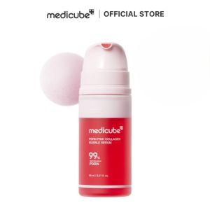 Medicube PDRN Pink Collagen Bubble Serum 95ml Dual-Layer PDRN & Collagen 99% PDRN Glow & Firmness Barrier-Strengthening Blended for Radiance & Skin Clarity