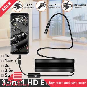 [COD] 3 trong 1 USB Type-C nội soi kiểm tra borescope 5.5 7 8 mét ống kính HD máy ảnh IP68