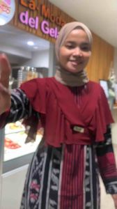 Neha Maxy 2in1 - Set Baju Kondangan Gamis Tenun Busui & Vest Ceruty Babydoll