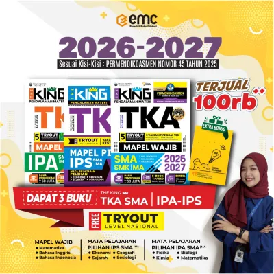 ( DAPAT TIGA PCS) EMC BUKU THE KING TKA SMA MA SMK 2026-2027 (WAJIB- IPA- IPS ) (Sesuai Permendikdasmen No. 9 Tahun 2025)