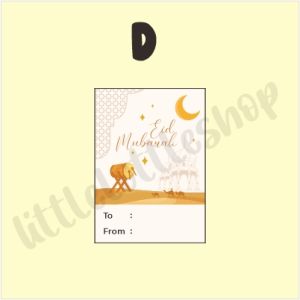 Kartu Lebaran Hang Tag Idul Fitri Kartu Hampers Parcel