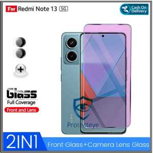 Paket 2in1 Tempered Glass Blue Light XIAOMI REDMI NOTE 13 PRO 4G 13 PRO 5G 13 5G 13 4G 12 4G 12 PRO 4G 12 PRO 5G Anti Radiasi UV Blue Ray Screen Protector