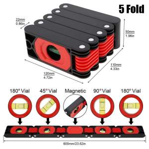 Home portable multi-functional 3/5 fold precision level instrument