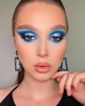 Blue Eyeshadow Matte Palette 8Color Long Lasting Teal Eyeshadow for Cool Tone Makeup, Shimmery Eye Looks, High Pigmented & Easy to Blend (Blue). 