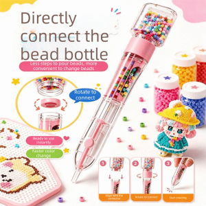 MMLUCK Độ chính xác Bút vẽ hạt tự động Tay cầm tiện dụng Thân trong suốt Bút bi Pixel Puzzle Bead Công cụ hỗ trợ Hiệu quả Bút hạt cườm nhiệt Đồ thủ công tự làm