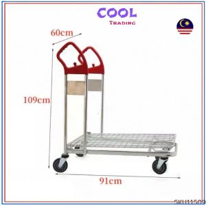 Heavy Duty Cart Trolley Truck Tally E-Commerce Warehouse Logistics Cargo Supermarket Single Layer Shopping Cart 10390