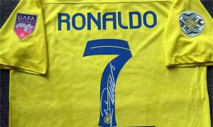 Signature Jersey Saudi League Al-Nassr Riyadh Victory Player Version Ronaldo signed short sleeve all armbands