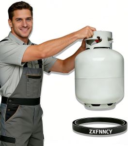 Propane Tank Holder Heavy Duty Rubber Stand for 20-40 lb Cylinders Prevents rust rings and scratches on patios decks and RV floors while providing stable support and wireless gauge clearance.