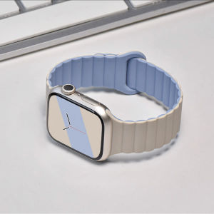 Silicone Magnetic strap For iwatch band 44mm 45mm ultra49mm 40mm 41mm 38mm 42mm Bracelet iWatch band