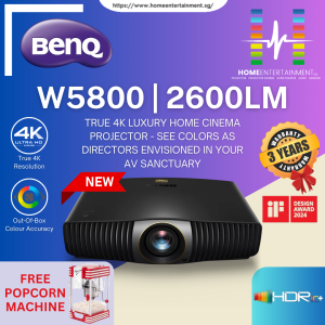 BenQ W5800 | True 4K Luxury Home Cinema Laser Projector with 100% DCI-P3 & Delta E<2 | 3 Years Warranty (IN STOCK) [NEWEST MODEL]