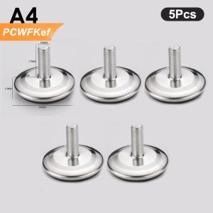 【PCWFKef】 5 chiếc chân đồ nội thất bằng thép Chân đế chống trượt chân tủ để bàn chân đế cân bằng điều chỉnh được vít M8 M10 15mm-27mm