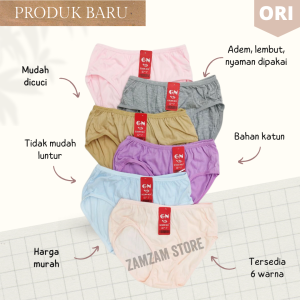 Golden Nick - 6 Pcs Celana Dalam Wanita - Pakaian Dalam Wanita - CD Wanita bahan katun adem & lembut - Bisa COD / Bayar di tempat