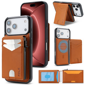 2 in 1 Detachable Magnetic Card Bag Wallet Leather Case for iPhone 18 Pro Max 17 16 15 14 13 Shockproof for Magsafe RFID Cover