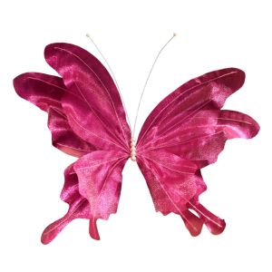UTOPUS 3D Design Wedding Decor Colorful Butterflies Large-scale Veil Butterfly Decor Road Guide 55cm Length Simulated Flowers Wedding Stage