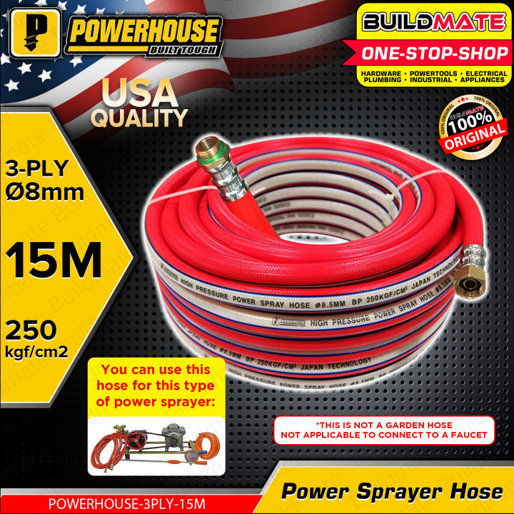 BUILDMATE Powerhouse 3PLY Pressure Washer Power Sprayer Hose 8MM 50M