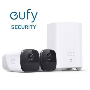 eufy Security eufyCam S221 (eufyCam 2 Pro) Wireless Home Security Camera 365-Day Battery Life HomeKit Compatibility 2K Resolution IP67 Weatherproof 2-Cam Kit No Monthly Fee