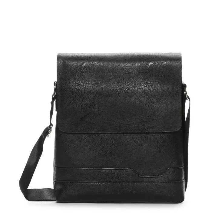 SM Accessories MSense Mens Front Flap Sling Bag in Black Lazada PH