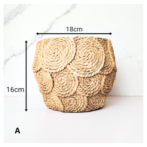 The Leaferie Parker plant pots Cement Rattan flowerpot flowerpots flower pot planter planters