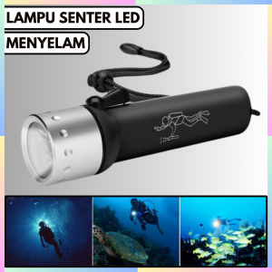 FAST DELIVERY TaffLED Senter Menyelam Bawah Air Scuba Diving Super Terang Q5 180 Lumens Waterproof