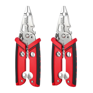 Professional Wire Stripper Crimper Tool Steel Construction Automatic Adjustment For Various Wire Gauges Ergonomic Grip Electrician Essential