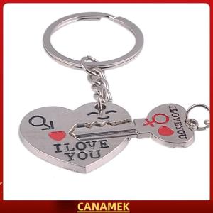 Miễn phí vận chuyển✨ 2pcs thời trang tình yêu trái tim Key Ring keyfob cặp vợ chồng lãng mạn Keychain người yêu Quà Tặng