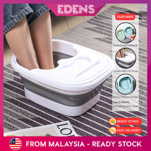 EDENS Foldable Foot Massage Bucket Portable Footbath Basket With Lid Relaxing Detox Tungku Rendam Kaki Urut Dengan Penutup - Fulfilled by Edens
