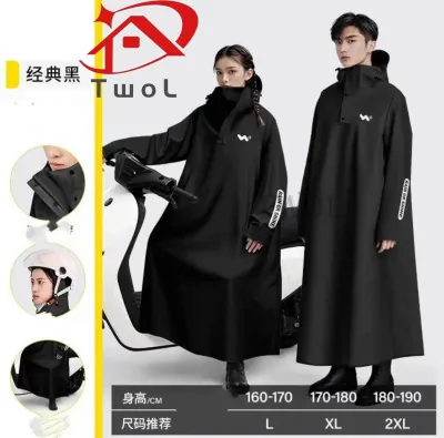 TWOL SHOP stock no.555 1pcs Raincoat poncho rain coat thickened and lengthened piece motorcycle raincoat for men women