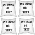 Nsipan Custom Pillow Case with Picture Text Set of 4 Customized Throw Pillowcases Home Decor, Decorative Cushion Cover for Couch or Sofa - Photo Text Gifts Personalized 12" x 12". 