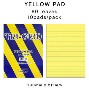 10pcs Writing Idol Yellow Pad Lined Writing Paper School Office Supplies